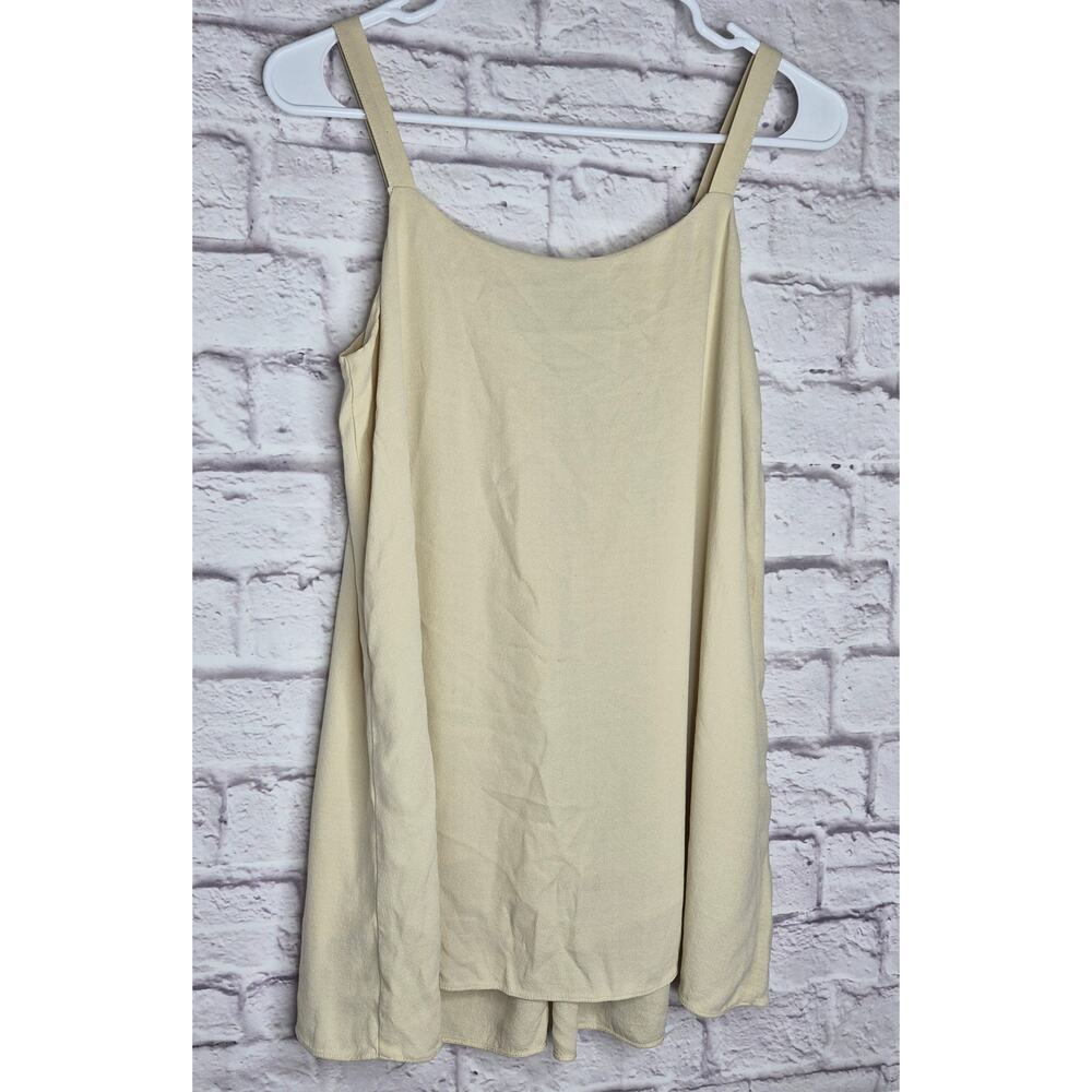 Eileen Fisher 100% Silk Smocked Cami Tank Top Small Cream Smocked R9GC-4 Lined - Picture 6 of 9